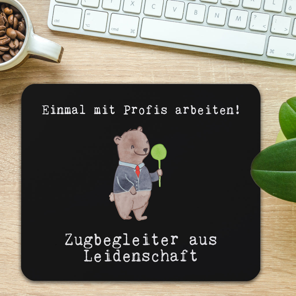 Mauspad Zugbegleiter aus Leidenschaft Mousepad, Computer zubehör, Büroausstattung, PC Zubehör, Arbeitszimmer, Mauspad, Einzigartiges Mauspad, Designer Mauspad, Beruf, Ausbildung, Jubiläum, Abschied, Rente, Kollege, Kollegin, Geschenk, Schenken, Arbeitskollege, Mitarbeiter, Firma, Danke, Dankeschön