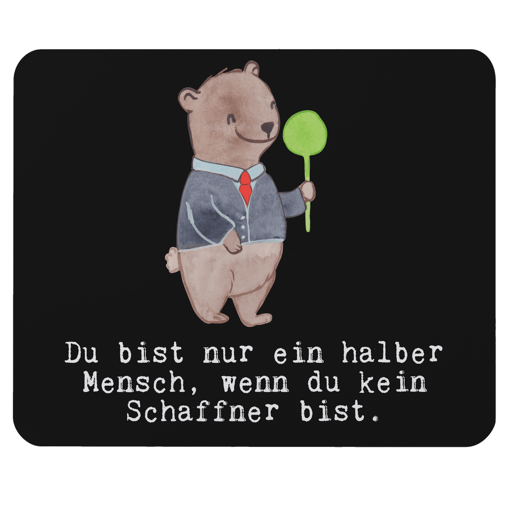Mauspad Schaffner mit Herz Mousepad, Computer zubehör, Büroausstattung, PC Zubehör, Arbeitszimmer, Mauspad, Einzigartiges Mauspad, Designer Mauspad, Beruf, Ausbildung, Jubiläum, Abschied, Rente, Kollege, Kollegin, Geschenk, Schenken, Arbeitskollege, Mitarbeiter, Firma, Danke, Dankeschön