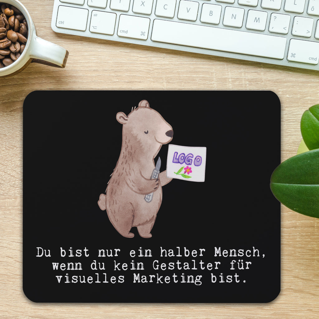 Mauspad Gestalter für visuelles Marketing mit Herz Mousepad, Computer zubehör, Büroausstattung, PC Zubehör, Arbeitszimmer, Mauspad, Einzigartiges Mauspad, Designer Mauspad, Beruf, Ausbildung, Jubiläum, Abschied, Rente, Kollege, Kollegin, Geschenk, Schenken, Arbeitskollege, Mitarbeiter, Firma, Danke, Dankeschön