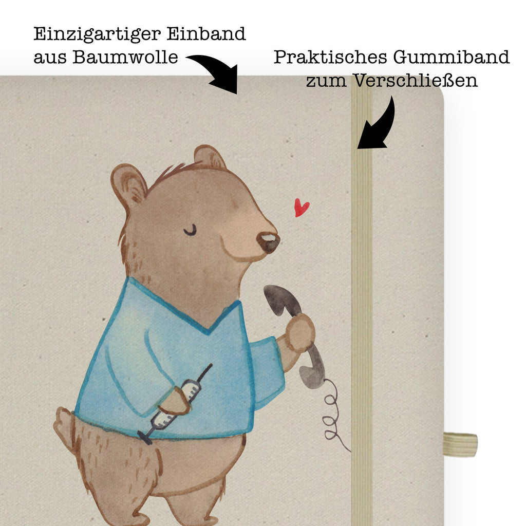 DIN A4 Baumwoll Notizbuch Arzthelfer mit Herz Notizen, Eintragebuch, Tagebuch, Notizblock, Adressbuch, Journal, Kladde, Skizzenbuch, Notizheft, Schreibbuch, Schreibheft, Beruf, Ausbildung, Jubiläum, Abschied, Rente, Kollege, Kollegin, Geschenk, Schenken, Arbeitskollege, Mitarbeiter, Firma, Danke, Dankeschön, Arzthelfer, Medizinischer Fachangestellter