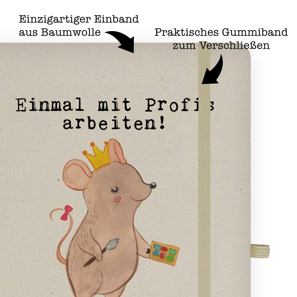 DIN A6 Baumwoll Notizbuch Maskenbildnerin aus Leidenschaft Notizen, Eintragebuch, Tagebuch, Notizblock, Adressbuch, Journal, Kladde, Skizzenbuch, Notizheft, Schreibbuch, Schreibheft, Beruf, Ausbildung, Jubiläum, Abschied, Rente, Kollege, Kollegin, Geschenk, Schenken, Arbeitskollege, Mitarbeiter, Firma, Danke, Dankeschön, Kosmetikerin, Make Up Artist, Maskenbildnerin, Visagistin, Beauty Salon, Kosmetikstudio, Eröffnung