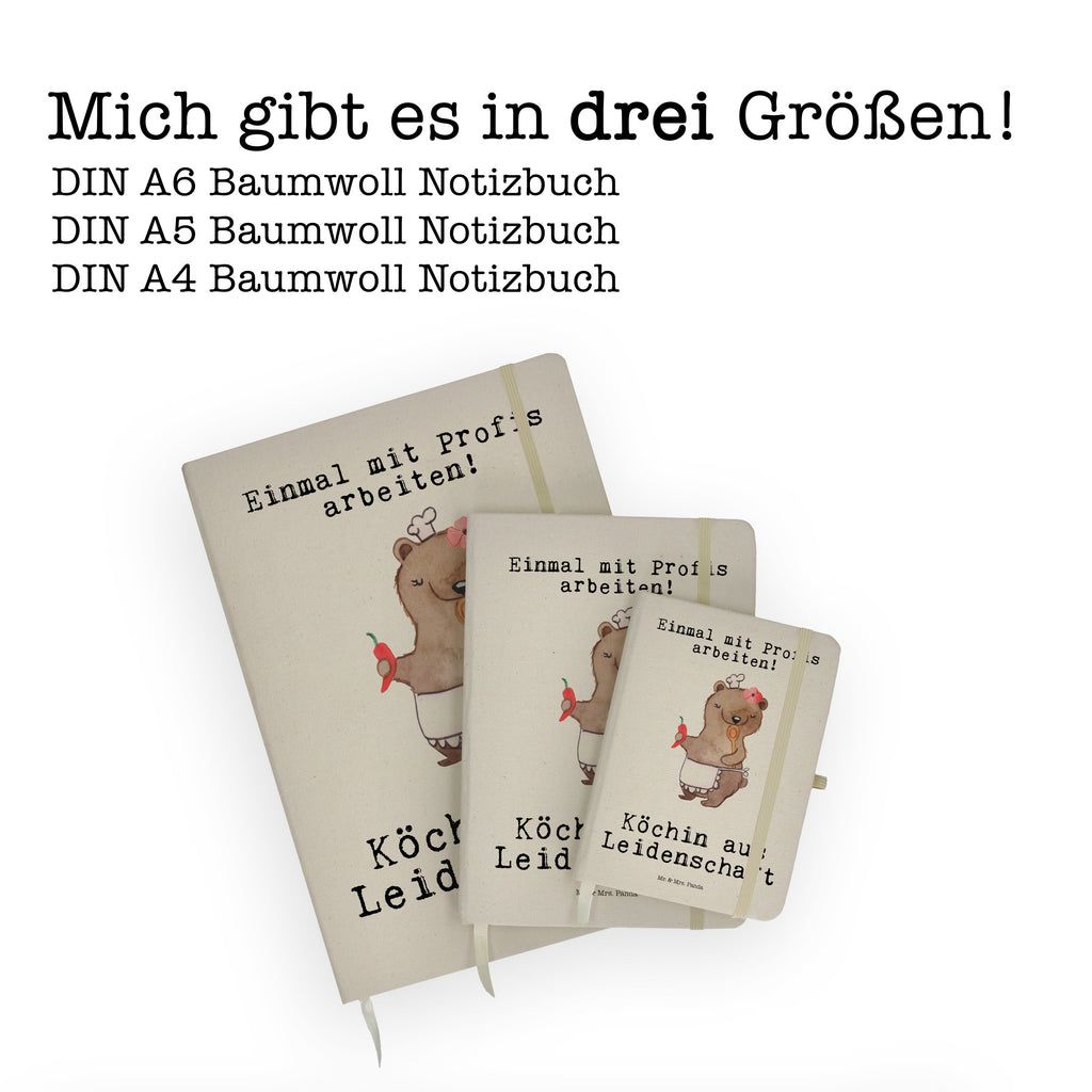 DIN A5 Baumwoll Notizbuch Köchin aus Leidenschaft Notizen, Eintragebuch, Tagebuch, Notizblock, Adressbuch, Journal, Kladde, Skizzenbuch, Notizheft, Schreibbuch, Schreibheft, Beruf, Ausbildung, Jubiläum, Abschied, Rente, Kollege, Kollegin, Geschenk, Schenken, Arbeitskollege, Mitarbeiter, Firma, Danke, Dankeschön, Köchin, Chefköchin, Küchenchefin, Küchenmeisterin, Schiffsköchin, Sterneköchin, Fernsehköchin, Restaurant