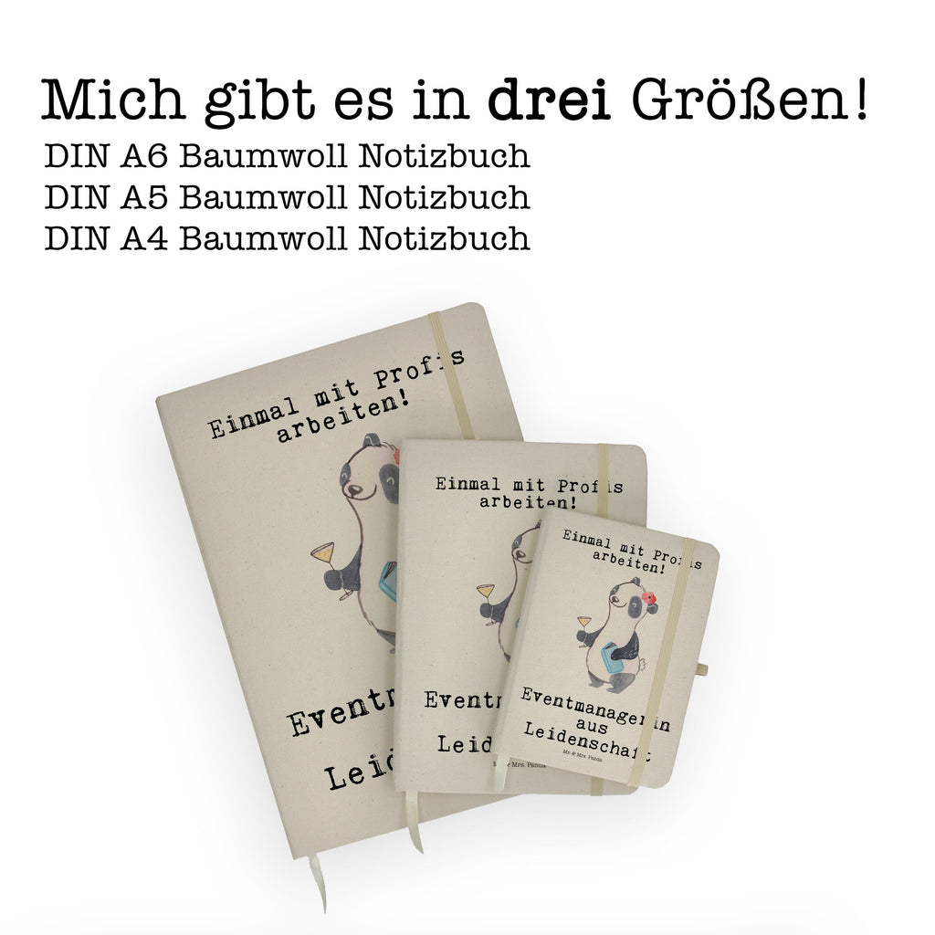 DIN A5 Baumwoll Notizbuch Eventmanagerin aus Leidenschaft Notizen, Eintragebuch, Tagebuch, Notizblock, Adressbuch, Journal, Kladde, Skizzenbuch, Notizheft, Schreibbuch, Schreibheft, Beruf, Ausbildung, Jubiläum, Abschied, Rente, Kollege, Kollegin, Geschenk, Schenken, Arbeitskollege, Mitarbeiter, Firma, Danke, Dankeschön, Eventmanagerin, Veranstalterin, Promoterin