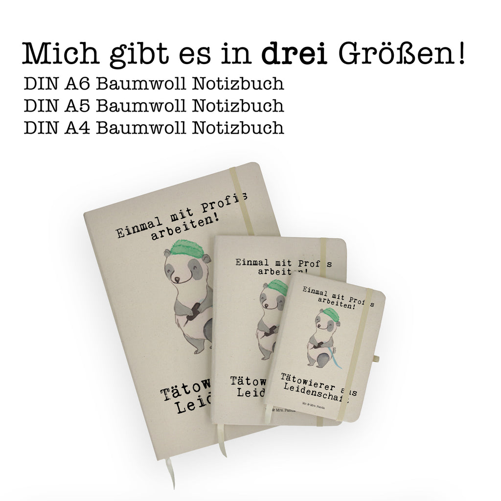 DIN A6 Baumwoll Notizbuch Tätowierer aus Leidenschaft Notizen, Eintragebuch, Tagebuch, Notizblock, Adressbuch, Journal, Kladde, Skizzenbuch, Notizheft, Schreibbuch, Schreibheft, Beruf, Ausbildung, Jubiläum, Abschied, Rente, Kollege, Kollegin, Geschenk, Schenken, Arbeitskollege, Mitarbeiter, Firma, Danke, Dankeschön