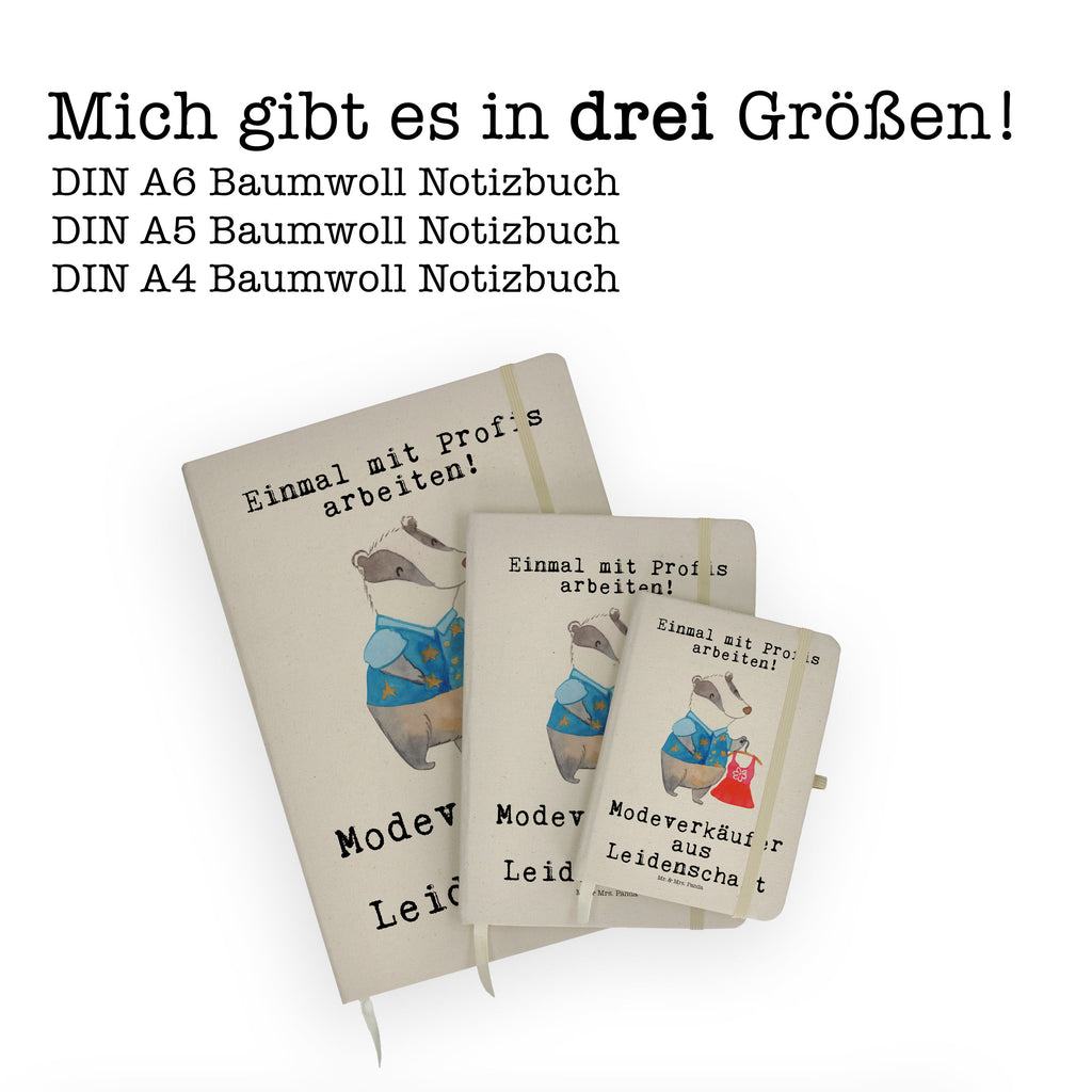DIN A5 Baumwoll Notizbuch Modeverkäufer aus Leidenschaft Notizen, Eintragebuch, Tagebuch, Notizblock, Adressbuch, Journal, Kladde, Skizzenbuch, Notizheft, Schreibbuch, Schreibheft, Beruf, Ausbildung, Jubiläum, Abschied, Rente, Kollege, Kollegin, Geschenk, Schenken, Arbeitskollege, Mitarbeiter, Firma, Danke, Dankeschön, Modeverkäufer, Verkäufer, Fashion Store