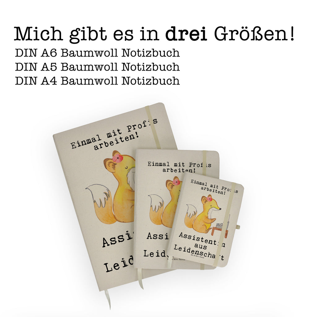 DIN A5 Baumwoll Notizbuch Assistentin aus Leidenschaft Notizen, Eintragebuch, Tagebuch, Notizblock, Adressbuch, Journal, Kladde, Skizzenbuch, Notizheft, Schreibbuch, Schreibheft, Beruf, Ausbildung, Jubiläum, Abschied, Rente, Kollege, Kollegin, Geschenk, Schenken, Arbeitskollege, Mitarbeiter, Firma, Danke, Dankeschön