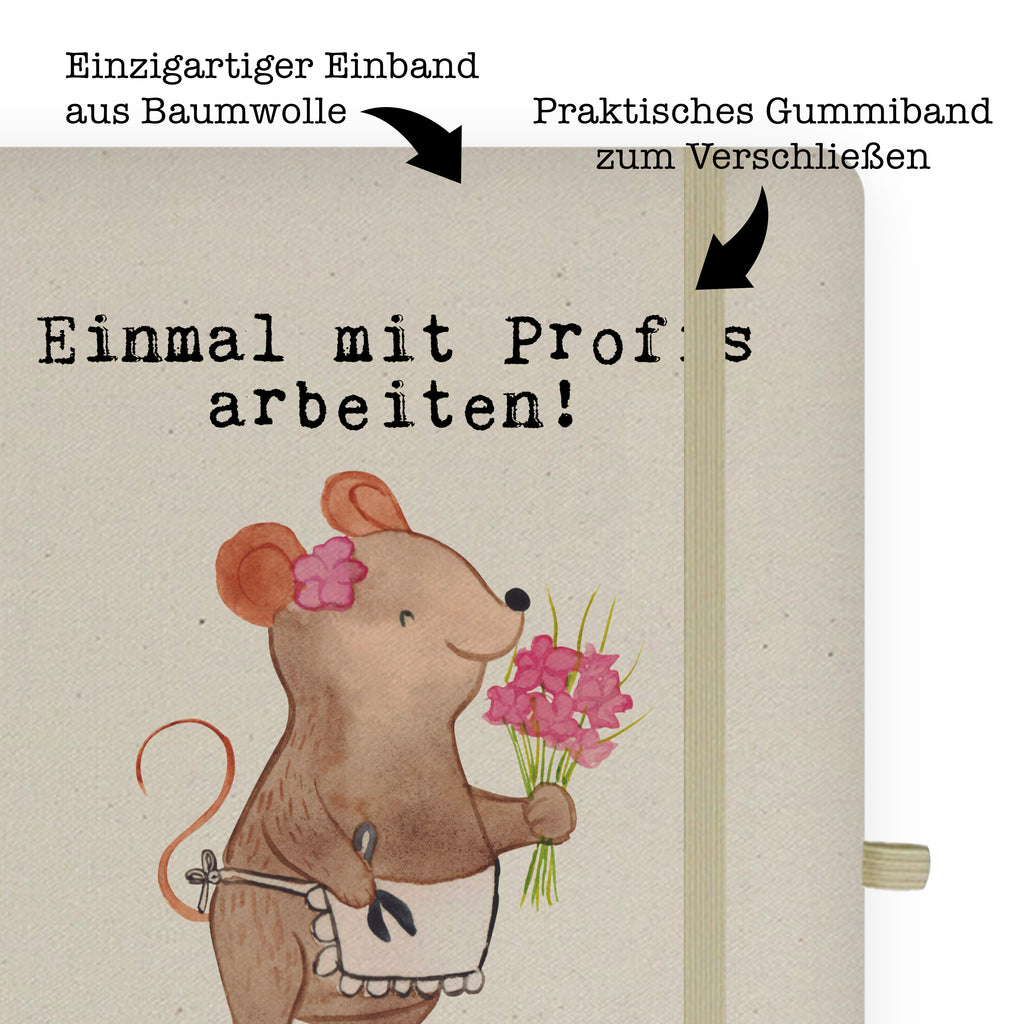 DIN A5 Baumwoll Notizbuch Floristin aus Leidenschaft Notizen, Eintragebuch, Tagebuch, Notizblock, Adressbuch, Journal, Kladde, Skizzenbuch, Notizheft, Schreibbuch, Schreibheft, Beruf, Ausbildung, Jubiläum, Abschied, Rente, Kollege, Kollegin, Geschenk, Schenken, Arbeitskollege, Mitarbeiter, Firma, Danke, Dankeschön, Blumenhändlerin, Floristin, Blumenlanden, Blumenprofi