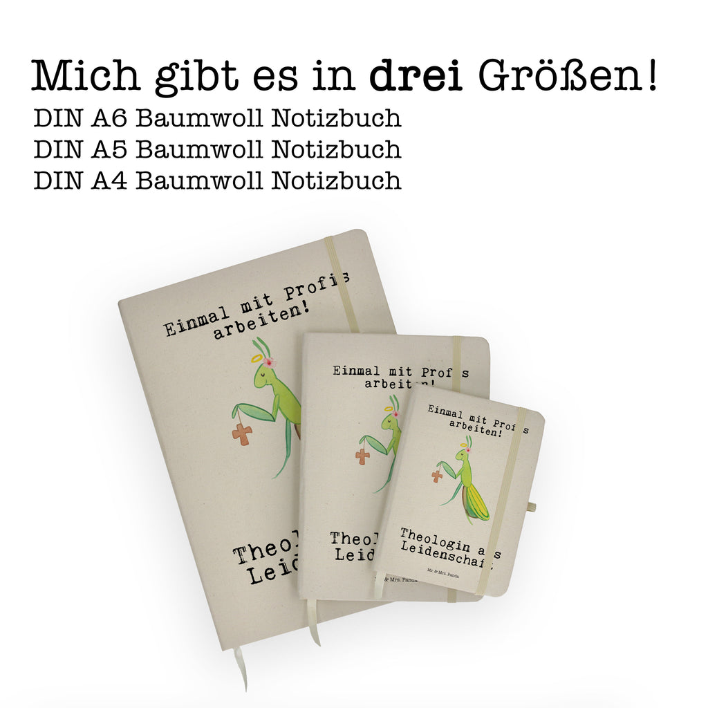 DIN A6 Baumwoll Notizbuch Theologin aus Leidenschaft Notizen, Eintragebuch, Tagebuch, Notizblock, Adressbuch, Journal, Kladde, Skizzenbuch, Notizheft, Schreibbuch, Schreibheft, Beruf, Ausbildung, Jubiläum, Abschied, Rente, Kollege, Kollegin, Geschenk, Schenken, Arbeitskollege, Mitarbeiter, Firma, Danke, Dankeschön