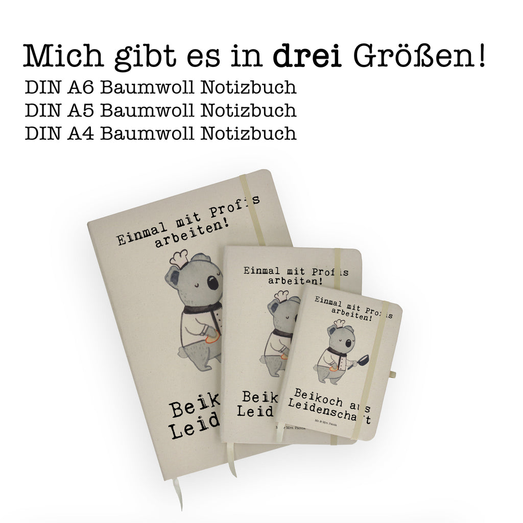 DIN A5 Baumwoll Notizbuch Beikoch aus Leidenschaft Notizen, Eintragebuch, Tagebuch, Notizblock, Adressbuch, Journal, Kladde, Skizzenbuch, Notizheft, Schreibbuch, Schreibheft, Beruf, Ausbildung, Jubiläum, Abschied, Rente, Kollege, Kollegin, Geschenk, Schenken, Arbeitskollege, Mitarbeiter, Firma, Danke, Dankeschön, Beikoch, Spülhilfe, Hilfskoch, Jungkoch, Küchenhilfe, Gastronomie, Restaurant, Koch