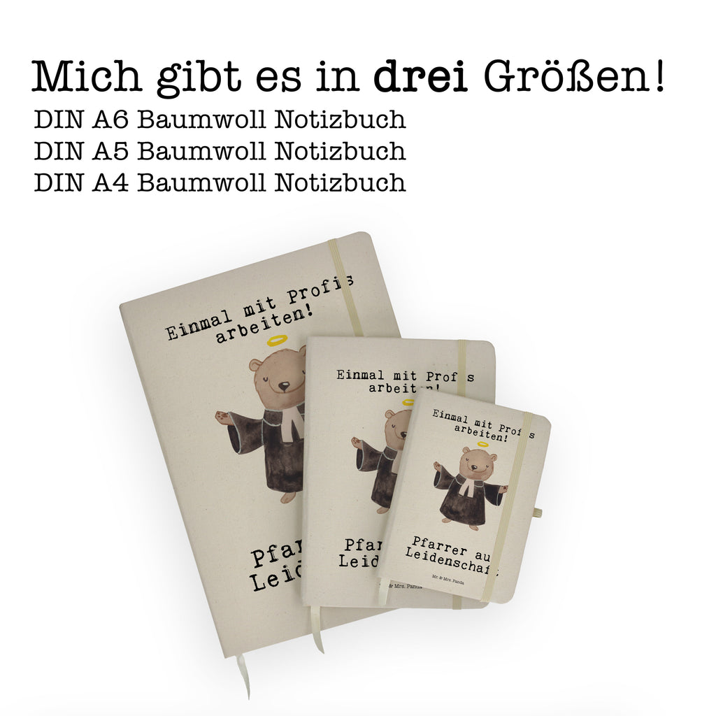 DIN A6 Baumwoll Notizbuch Pfarrer aus Leidenschaft Notizen, Eintragebuch, Tagebuch, Notizblock, Adressbuch, Journal, Kladde, Skizzenbuch, Notizheft, Schreibbuch, Schreibheft, Beruf, Ausbildung, Jubiläum, Abschied, Rente, Kollege, Kollegin, Geschenk, Schenken, Arbeitskollege, Mitarbeiter, Firma, Danke, Dankeschön, Pastor, Diener Gottes<br />Geistlicher, Pfarrer, Prediger<br />Priester, Theologe, Kirche