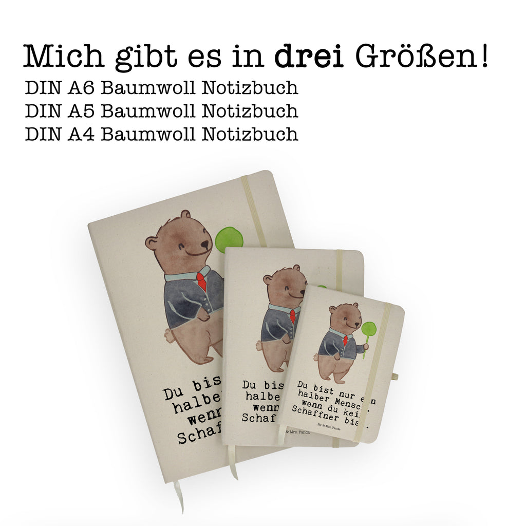 DIN A5 Baumwoll Notizbuch Schaffner mit Herz Notizen, Eintragebuch, Tagebuch, Notizblock, Adressbuch, Journal, Kladde, Skizzenbuch, Notizheft, Schreibbuch, Schreibheft, Beruf, Ausbildung, Jubiläum, Abschied, Rente, Kollege, Kollegin, Geschenk, Schenken, Arbeitskollege, Mitarbeiter, Firma, Danke, Dankeschön