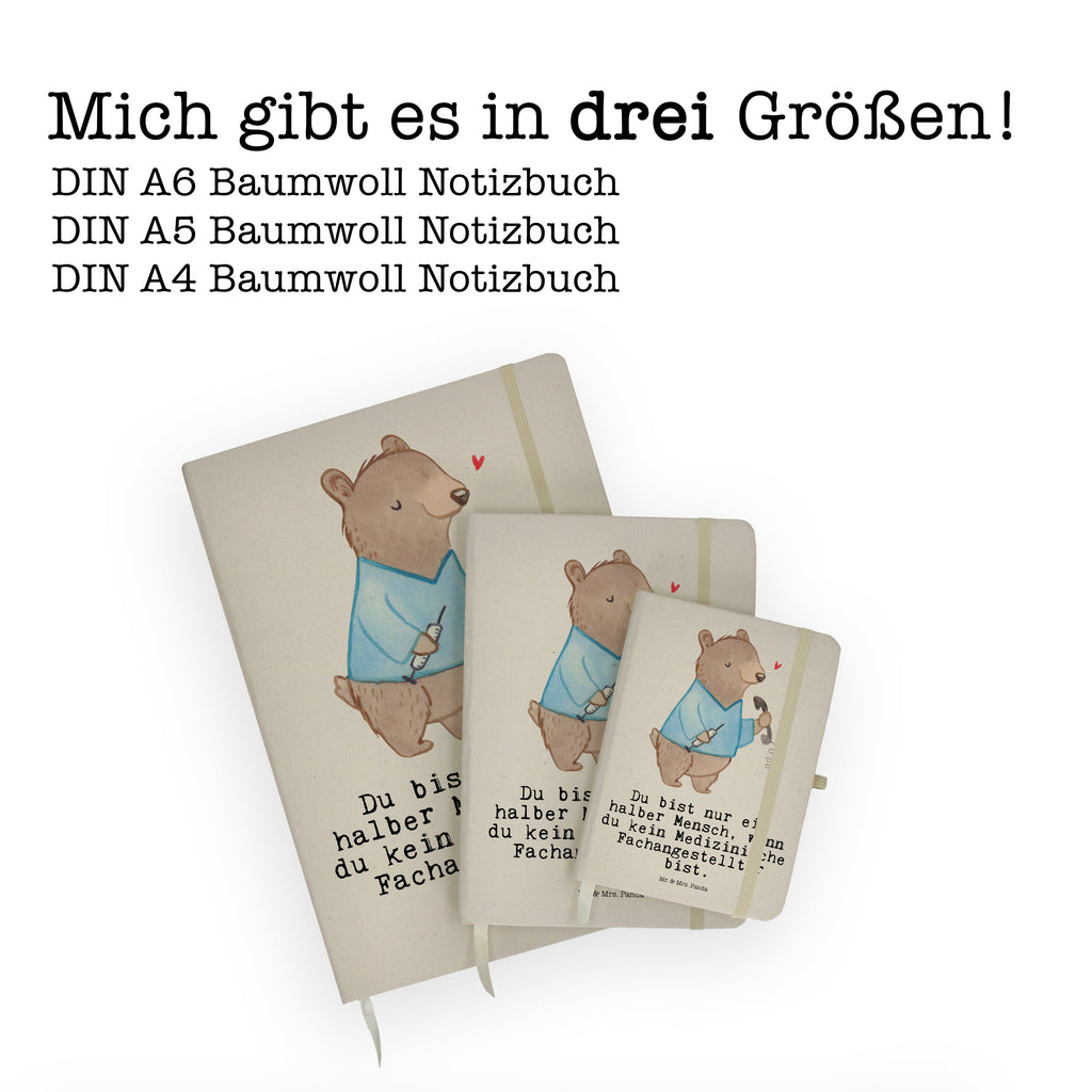 DIN A6 Baumwoll Notizbuch Medizinische Fachangestellter mit Herz Notizen, Eintragebuch, Tagebuch, Notizblock, Adressbuch, Journal, Kladde, Skizzenbuch, Notizheft, Schreibbuch, Schreibheft, Beruf, Ausbildung, Jubiläum, Abschied, Rente, Kollege, Kollegin, Geschenk, Schenken, Arbeitskollege, Mitarbeiter, Firma, Danke, Dankeschön, Arzthelfer, Medizinischer Fachangestellter, Sprechstundenhilfe