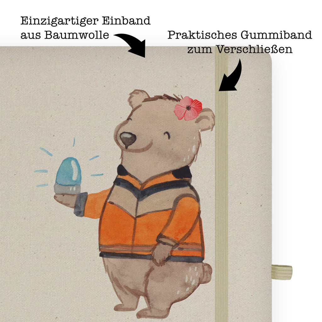 DIN A6 Baumwoll Notizbuch Rettungssanitäterin mit Herz Notizen, Eintragebuch, Tagebuch, Notizblock, Adressbuch, Journal, Kladde, Skizzenbuch, Notizheft, Schreibbuch, Schreibheft, Beruf, Ausbildung, Jubiläum, Abschied, Rente, Kollege, Kollegin, Geschenk, Schenken, Arbeitskollege, Mitarbeiter, Firma, Danke, Dankeschön
