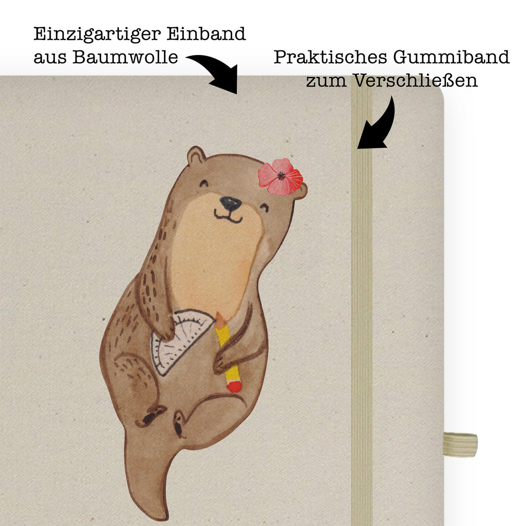 DIN A6 Baumwoll Notizbuch Technische Zeichnerin mit Herz Notizen, Eintragebuch, Tagebuch, Notizblock, Adressbuch, Journal, Kladde, Skizzenbuch, Notizheft, Schreibbuch, Schreibheft, Beruf, Ausbildung, Jubiläum, Abschied, Rente, Kollege, Kollegin, Geschenk, Schenken, Arbeitskollege, Mitarbeiter, Firma, Danke, Dankeschön