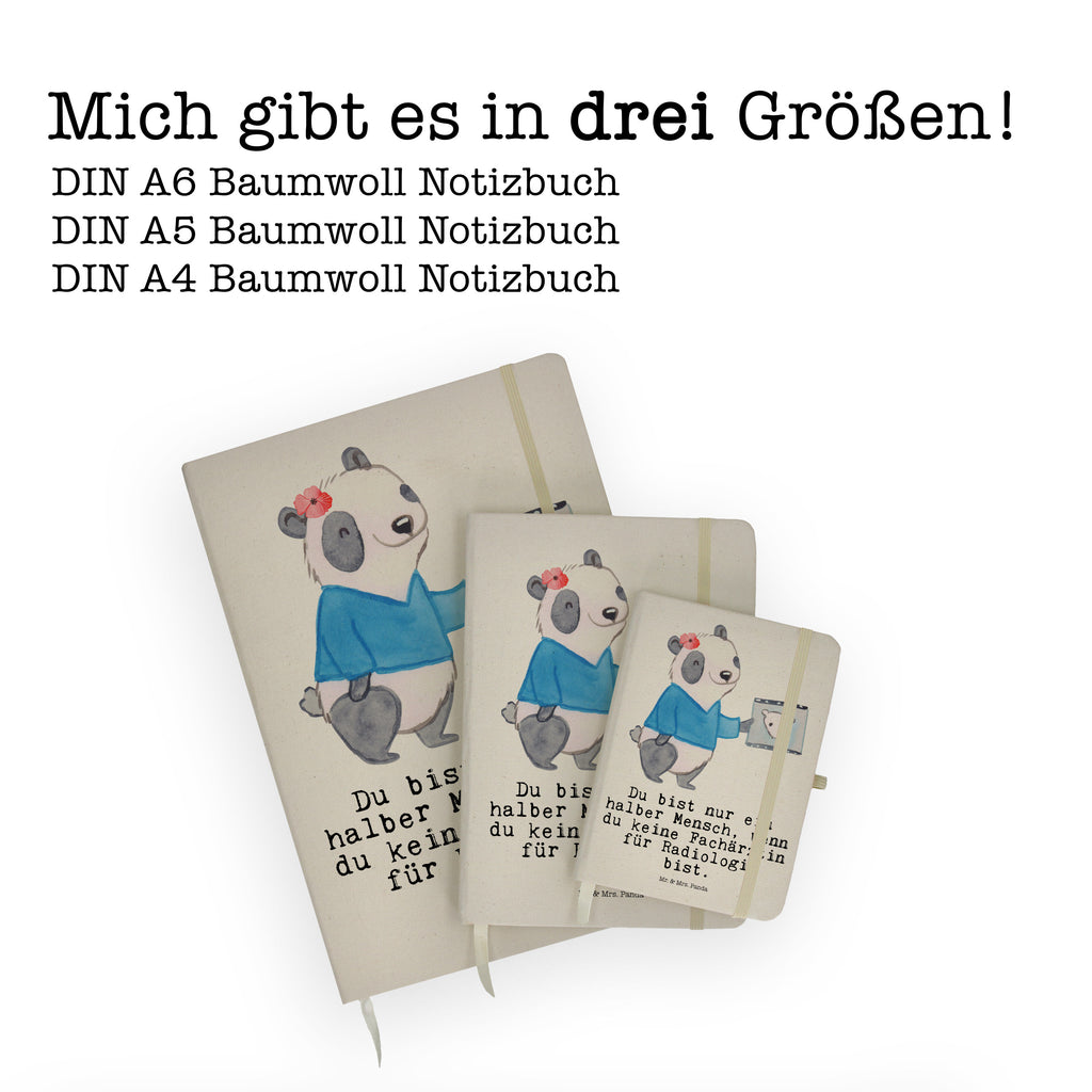 DIN A6 Baumwoll Notizbuch Fachärztin für Radiologie mit Herz Notizen, Eintragebuch, Tagebuch, Notizblock, Adressbuch, Journal, Kladde, Skizzenbuch, Notizheft, Schreibbuch, Schreibheft, Beruf, Ausbildung, Jubiläum, Abschied, Rente, Kollege, Kollegin, Geschenk, Schenken, Arbeitskollege, Mitarbeiter, Firma, Danke, Dankeschön