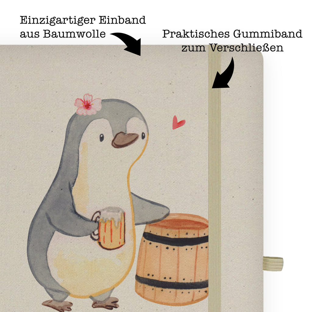 DIN A5 Baumwoll Notizbuch Bierbrauerin mit Herz Notizen, Eintragebuch, Tagebuch, Notizblock, Adressbuch, Journal, Kladde, Skizzenbuch, Notizheft, Schreibbuch, Schreibheft, Beruf, Ausbildung, Jubiläum, Abschied, Rente, Kollege, Kollegin, Geschenk, Schenken, Arbeitskollege, Mitarbeiter, Firma, Danke, Dankeschön, Bierbrauerin, Biertrinkerin, Bierkennerin, Biergeschenk, Hobbybrauen, Heimbrauen, Selbstbrauen, Bierliebe, Bierfass