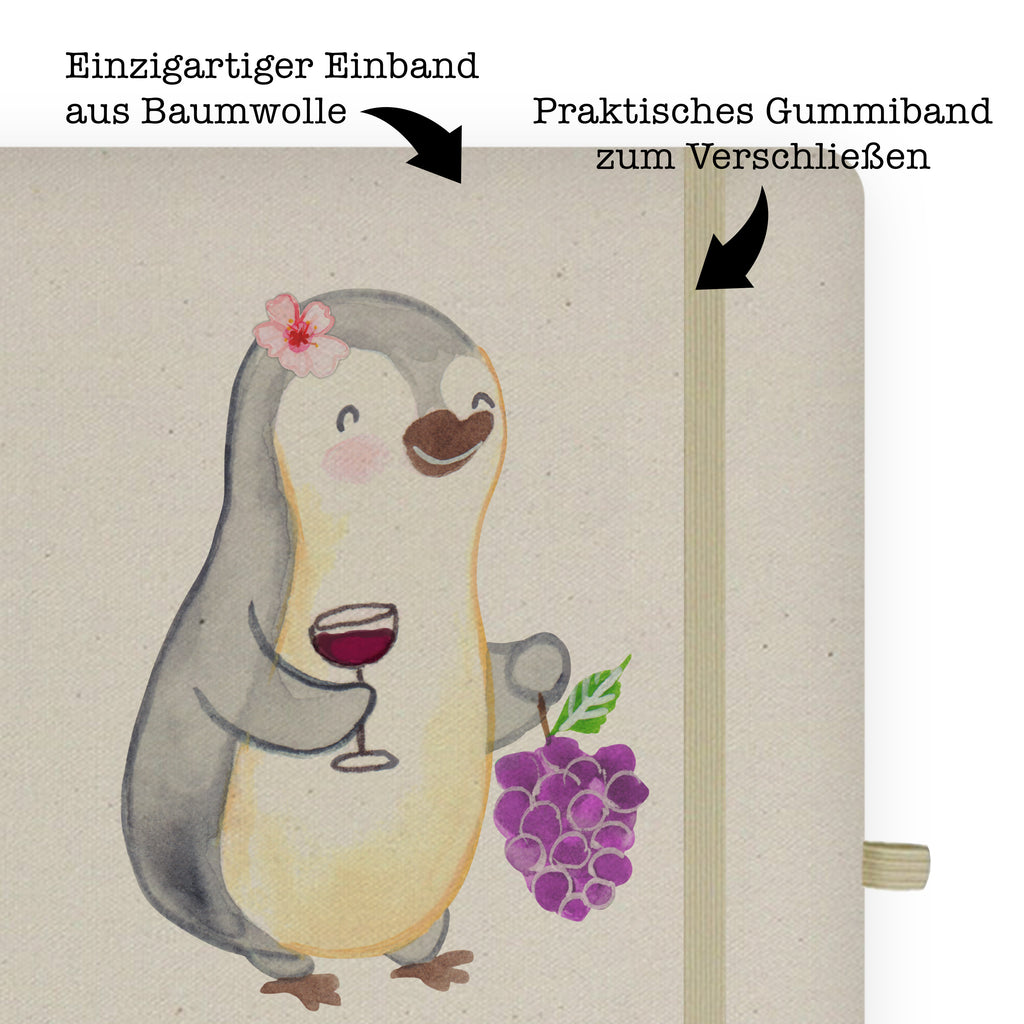 DIN A6 Baumwoll Notizbuch Weinhändlerin mit Herz Notizen, Eintragebuch, Tagebuch, Notizblock, Adressbuch, Journal, Kladde, Skizzenbuch, Notizheft, Schreibbuch, Schreibheft, Beruf, Ausbildung, Jubiläum, Abschied, Rente, Kollege, Kollegin, Geschenk, Schenken, Arbeitskollege, Mitarbeiter, Firma, Danke, Dankeschön