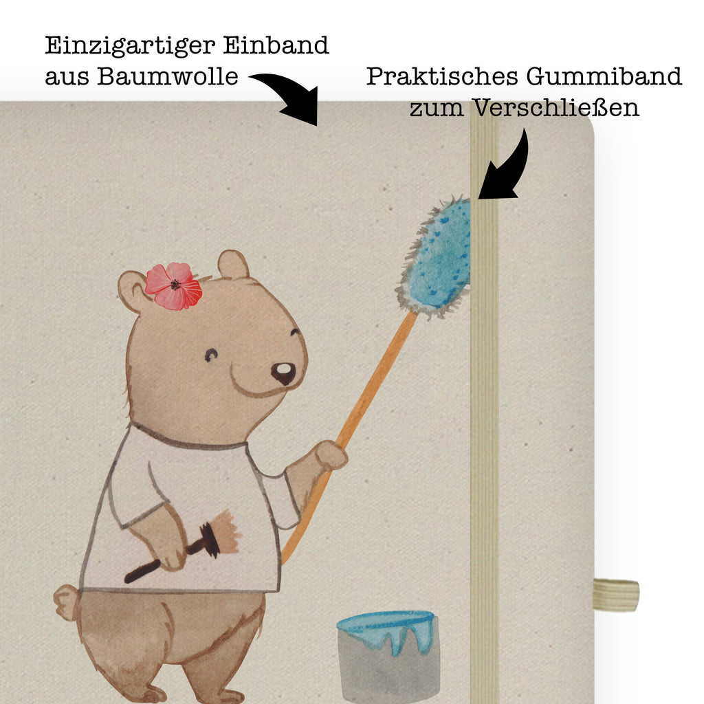 DIN A5 Baumwoll Notizbuch Malerin mit Herz Notizen, Eintragebuch, Tagebuch, Notizblock, Adressbuch, Journal, Kladde, Skizzenbuch, Notizheft, Schreibbuch, Schreibheft, Beruf, Ausbildung, Jubiläum, Abschied, Rente, Kollege, Kollegin, Geschenk, Schenken, Arbeitskollege, Mitarbeiter, Firma, Danke, Dankeschön, Maler, Malermeisterin, Gesellenprüfung, Meisterprüfung, Malerbetrieb