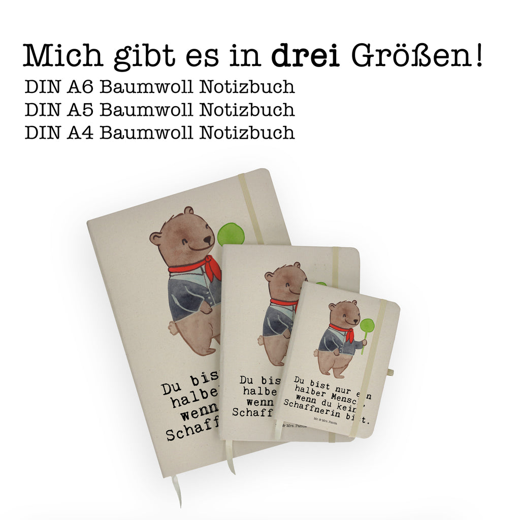 DIN A6 Baumwoll Notizbuch Schaffnerin mit Herz Notizen, Eintragebuch, Tagebuch, Notizblock, Adressbuch, Journal, Kladde, Skizzenbuch, Notizheft, Schreibbuch, Schreibheft, Beruf, Ausbildung, Jubiläum, Abschied, Rente, Kollege, Kollegin, Geschenk, Schenken, Arbeitskollege, Mitarbeiter, Firma, Danke, Dankeschön