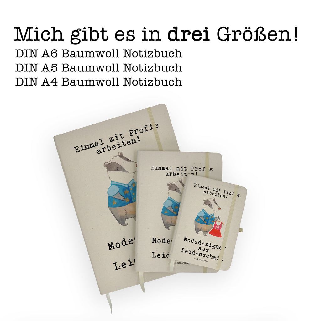 DIN A6 Baumwoll Notizbuch Modedesigner aus Leidenschaft Notizen, Eintragebuch, Tagebuch, Notizblock, Adressbuch, Journal, Kladde, Skizzenbuch, Notizheft, Schreibbuch, Schreibheft, Beruf, Ausbildung, Jubiläum, Abschied, Rente, Kollege, Kollegin, Geschenk, Schenken, Arbeitskollege, Mitarbeiter, Firma, Danke, Dankeschön, Modedesigner, Fashion Designer, Modeschöpfer