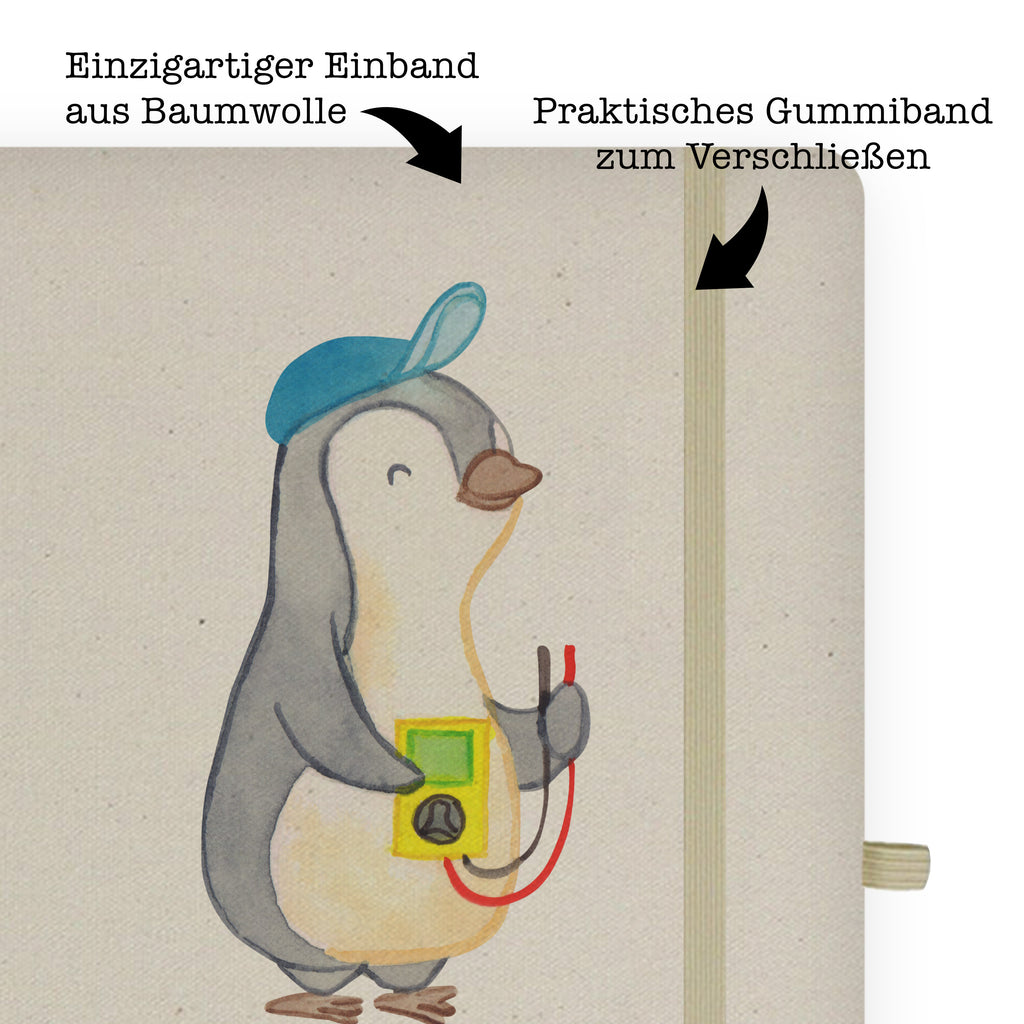 DIN A5 Baumwoll Notizbuch Elektriker mit Herz Notizen, Eintragebuch, Tagebuch, Notizblock, Adressbuch, Journal, Kladde, Skizzenbuch, Notizheft, Schreibbuch, Schreibheft, Beruf, Ausbildung, Jubiläum, Abschied, Rente, Kollege, Kollegin, Geschenk, Schenken, Arbeitskollege, Mitarbeiter, Firma, Danke, Dankeschön, Elektriker, Elektronmonteur, Elektrotechniker, Elektroinstallateur, Elektromeister, Gesellenprüfung