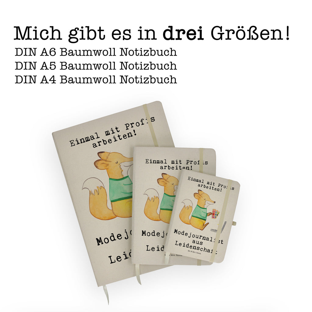 DIN A5 Baumwoll Notizbuch Modejournalist aus Leidenschaft Notizen, Eintragebuch, Tagebuch, Notizblock, Adressbuch, Journal, Kladde, Skizzenbuch, Notizheft, Schreibbuch, Schreibheft, Beruf, Ausbildung, Jubiläum, Abschied, Rente, Kollege, Kollegin, Geschenk, Schenken, Arbeitskollege, Mitarbeiter, Firma, Danke, Dankeschön, Modejournalist, Journalist, Reporter, Redakteur, Pressebüro, Studium