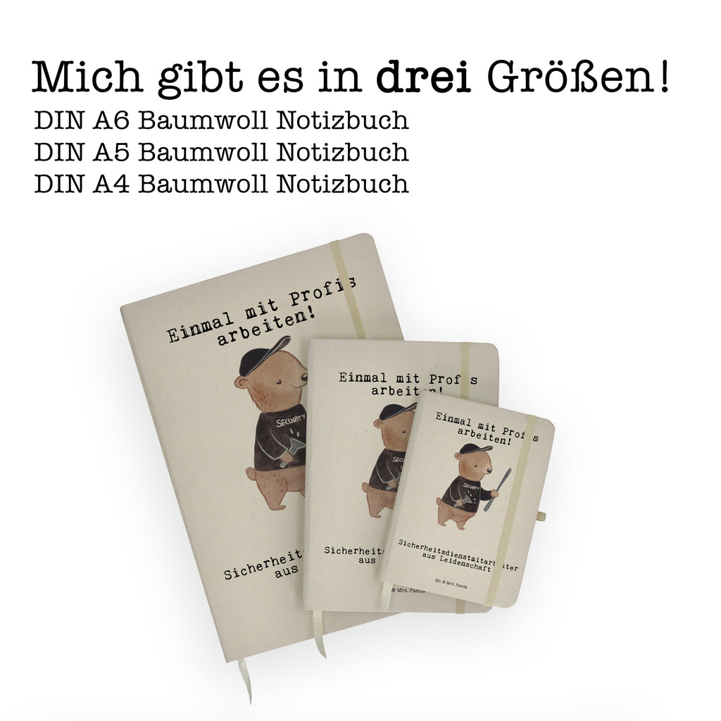 DIN A6 Baumwoll Notizbuch Sicherheitsdienstmitarbeiter aus Leidenschaft Notizen, Eintragebuch, Tagebuch, Notizblock, Adressbuch, Journal, Kladde, Skizzenbuch, Notizheft, Schreibbuch, Schreibheft, Beruf, Ausbildung, Jubiläum, Abschied, Rente, Kollege, Kollegin, Geschenk, Schenken, Arbeitskollege, Mitarbeiter, Firma, Danke, Dankeschön