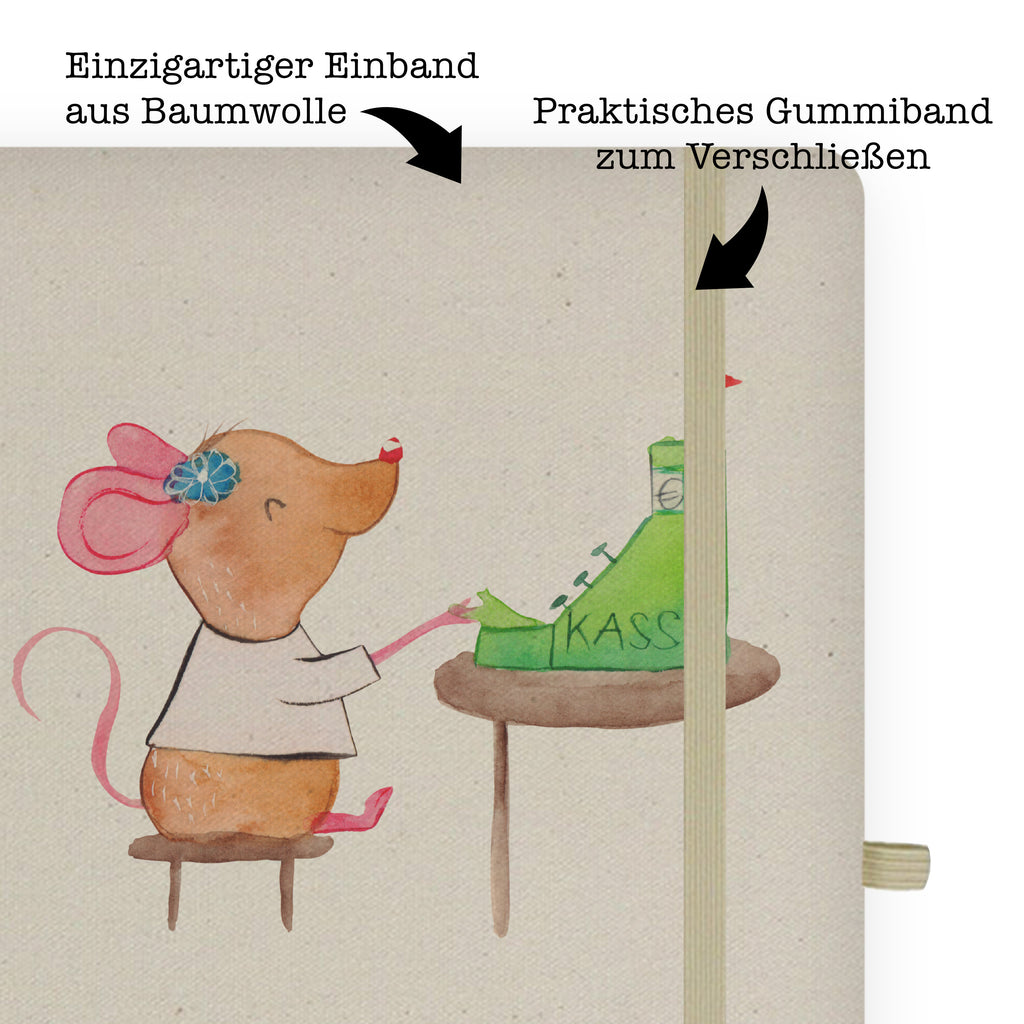 DIN A5 Baumwoll Notizbuch Kassiererin mit Herz Notizen, Eintragebuch, Tagebuch, Notizblock, Adressbuch, Journal, Kladde, Skizzenbuch, Notizheft, Schreibbuch, Schreibheft, Beruf, Ausbildung, Jubiläum, Abschied, Rente, Kollege, Kollegin, Geschenk, Schenken, Arbeitskollege, Mitarbeiter, Firma, Danke, Dankeschön, Kassiererin, Kassenwartin, Mitarbeiterin Kasse