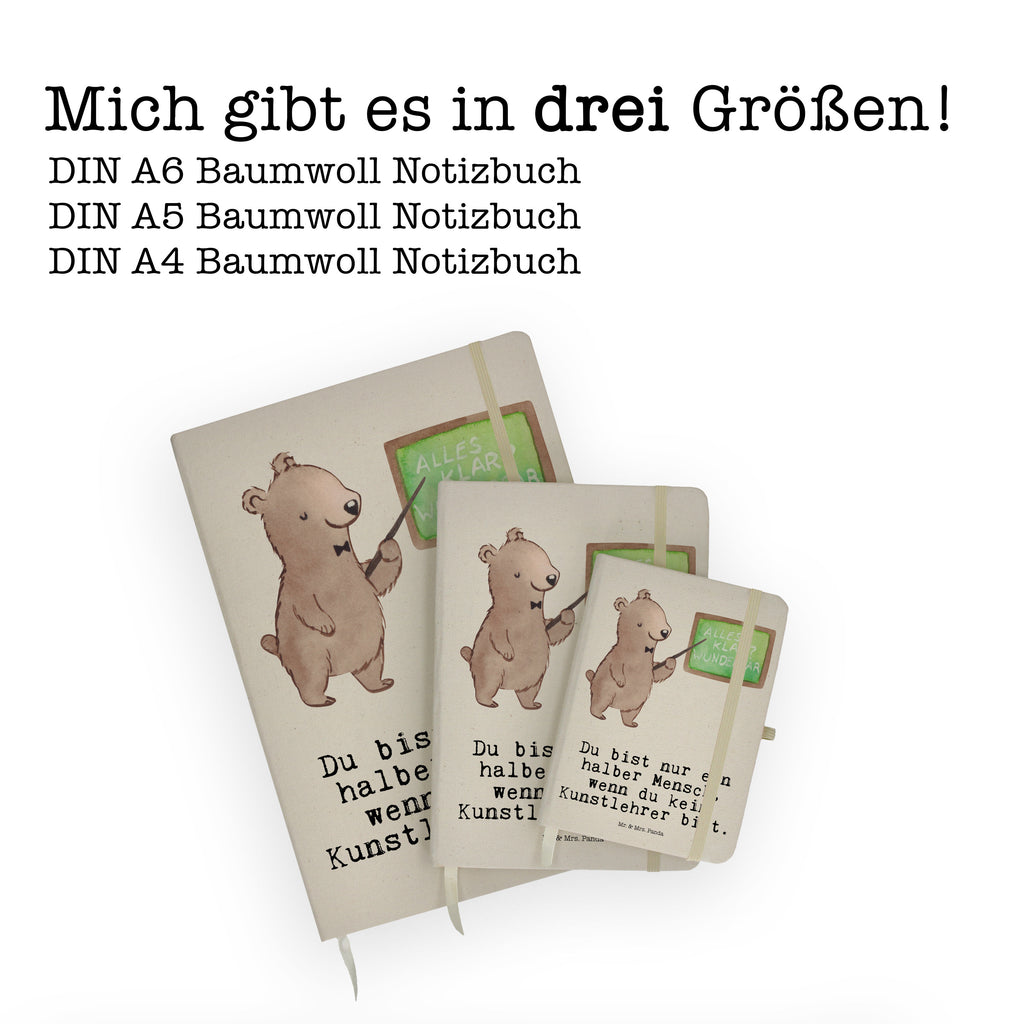 DIN A6 Baumwoll Notizbuch Kunstlehrer mit Herz Notizen, Eintragebuch, Tagebuch, Notizblock, Adressbuch, Journal, Kladde, Skizzenbuch, Notizheft, Schreibbuch, Schreibheft, Beruf, Ausbildung, Jubiläum, Abschied, Rente, Kollege, Kollegin, Geschenk, Schenken, Arbeitskollege, Mitarbeiter, Firma, Danke, Dankeschön, Kunstlehrer, Kunstunterricht, Kunstschule