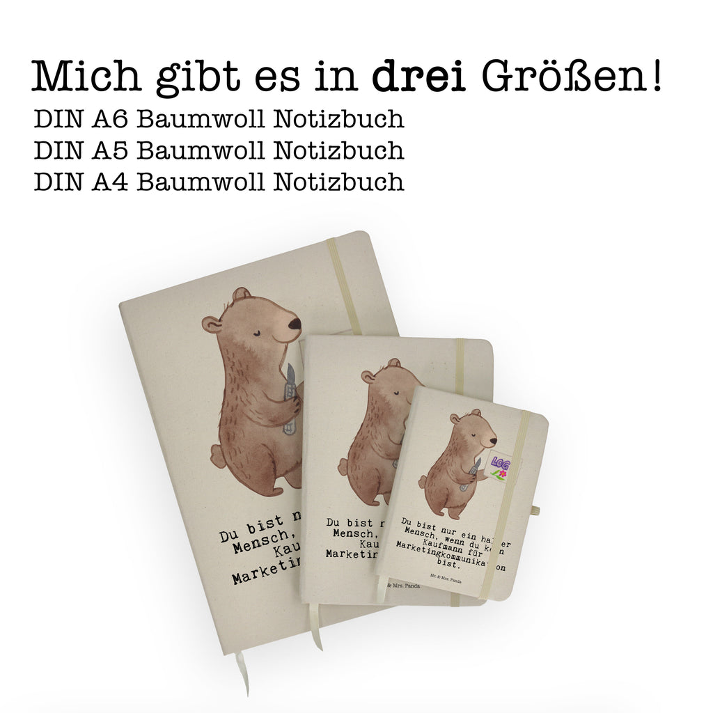 DIN A5 Baumwoll Notizbuch Kaufmann für Marketingkommunikation mit Herz Notizen, Eintragebuch, Tagebuch, Notizblock, Adressbuch, Journal, Kladde, Skizzenbuch, Notizheft, Schreibbuch, Schreibheft, Beruf, Ausbildung, Jubiläum, Abschied, Rente, Kollege, Kollegin, Geschenk, Schenken, Arbeitskollege, Mitarbeiter, Firma, Danke, Dankeschön