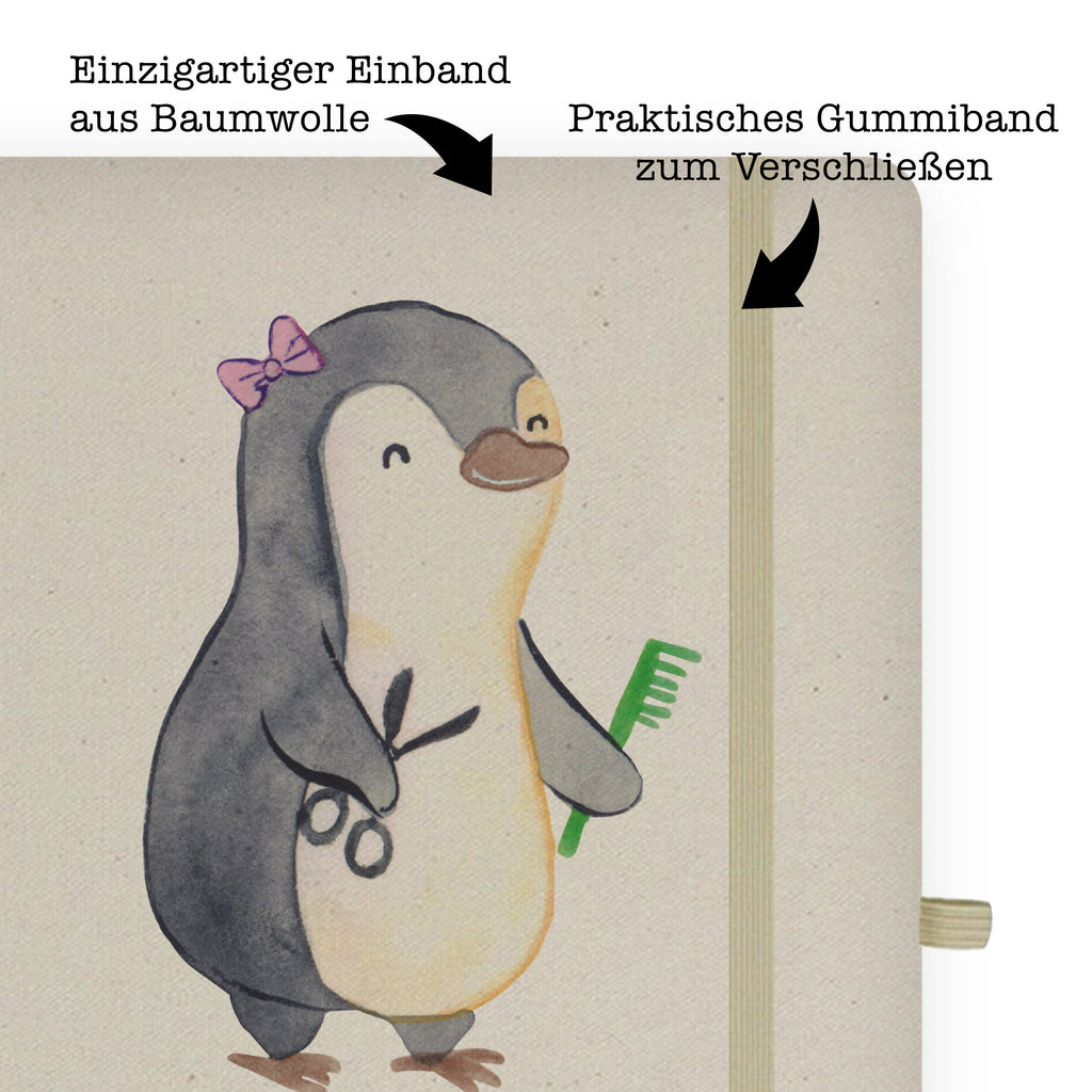 DIN A5 Baumwoll Notizbuch Hairstylistin mit Herz Notizen, Eintragebuch, Tagebuch, Notizblock, Adressbuch, Journal, Kladde, Skizzenbuch, Notizheft, Schreibbuch, Schreibheft, Beruf, Ausbildung, Jubiläum, Abschied, Rente, Kollege, Kollegin, Geschenk, Schenken, Arbeitskollege, Mitarbeiter, Firma, Danke, Dankeschön, Frisörin, Haarstylistin, Hairstylistin, Friseursalon