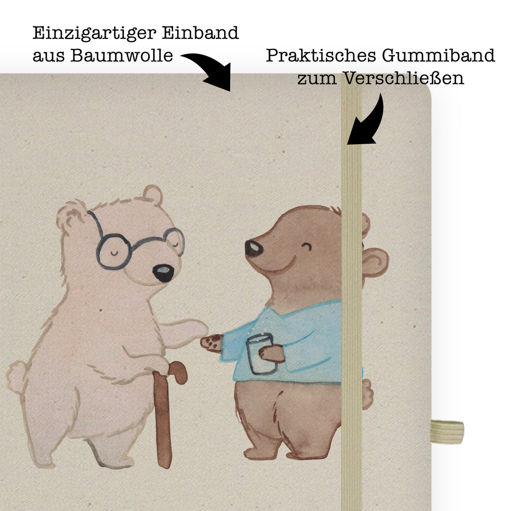 DIN A5 Baumwoll Notizbuch Krankenpflegehelfer mit Herz Notizen, Eintragebuch, Tagebuch, Notizblock, Adressbuch, Journal, Kladde, Skizzenbuch, Notizheft, Schreibbuch, Schreibheft, Beruf, Ausbildung, Jubiläum, Abschied, Rente, Kollege, Kollegin, Geschenk, Schenken, Arbeitskollege, Mitarbeiter, Firma, Danke, Dankeschön, Krankenpflegehelfer, Pflegehelfer, Pflegekraft