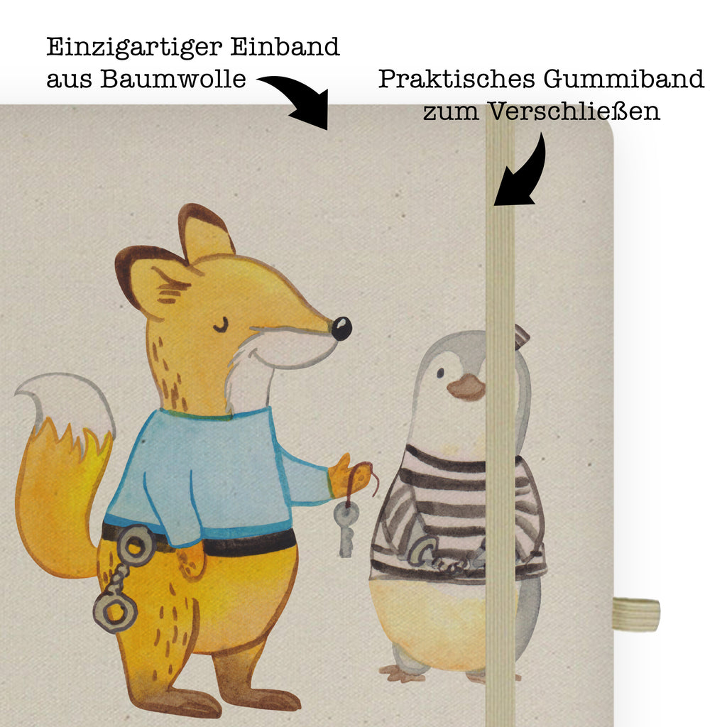 DIN A6 Baumwoll Notizbuch Justizvollzugsbeamter mit Herz Notizen, Eintragebuch, Tagebuch, Notizblock, Adressbuch, Journal, Kladde, Skizzenbuch, Notizheft, Schreibbuch, Schreibheft, Beruf, Ausbildung, Jubiläum, Abschied, Rente, Kollege, Kollegin, Geschenk, Schenken, Arbeitskollege, Mitarbeiter, Firma, Danke, Dankeschön, Gefängniswärter, Justizvollzugsbeamter