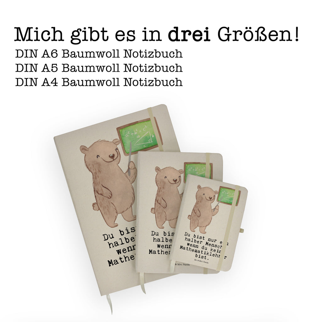 DIN A5 Baumwoll Notizbuch Mathematiklehrer mit Herz Notizen, Eintragebuch, Tagebuch, Notizblock, Adressbuch, Journal, Kladde, Skizzenbuch, Notizheft, Schreibbuch, Schreibheft, Beruf, Ausbildung, Jubiläum, Abschied, Rente, Kollege, Kollegin, Geschenk, Schenken, Arbeitskollege, Mitarbeiter, Firma, Danke, Dankeschön, Mathematiklehrer, Lehramtstudent, Referendariat, Mathelehrer, Matheunterricht, Mathe, Lehrer