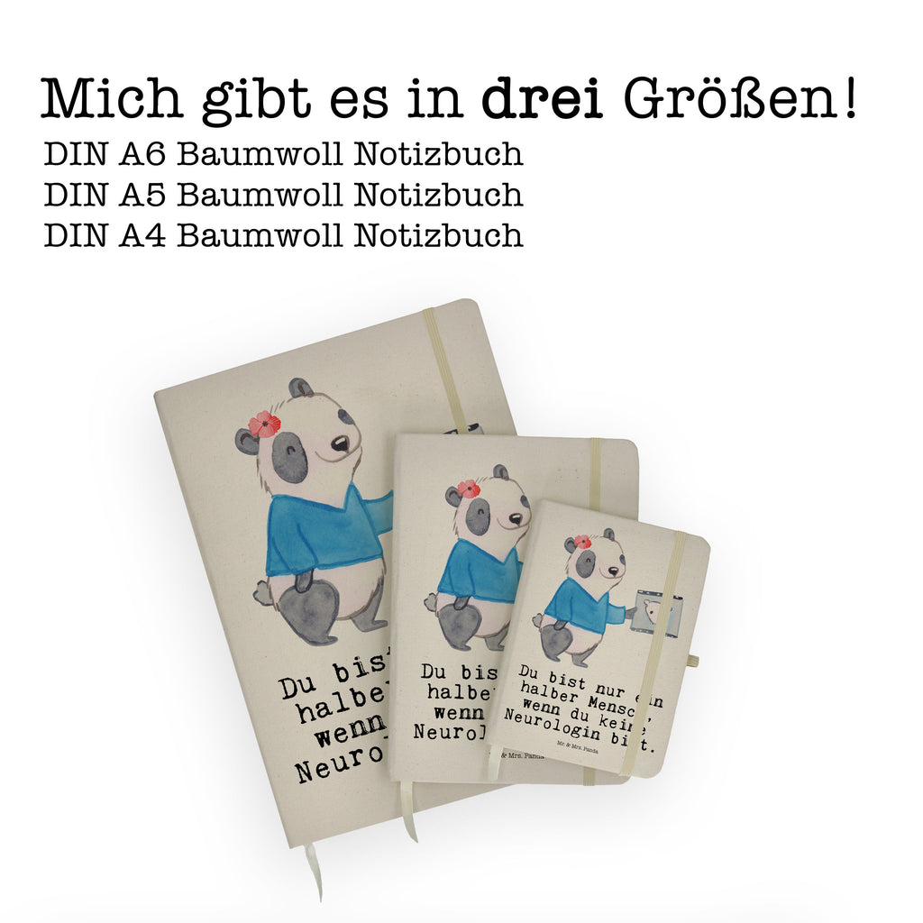 DIN A6 Baumwoll Notizbuch Neurologin mit Herz Notizen, Eintragebuch, Tagebuch, Notizblock, Adressbuch, Journal, Kladde, Skizzenbuch, Notizheft, Schreibbuch, Schreibheft, Beruf, Ausbildung, Jubiläum, Abschied, Rente, Kollege, Kollegin, Geschenk, Schenken, Arbeitskollege, Mitarbeiter, Firma, Danke, Dankeschön, Neurologin, Neurologie, Mediziner, Medizinstudium