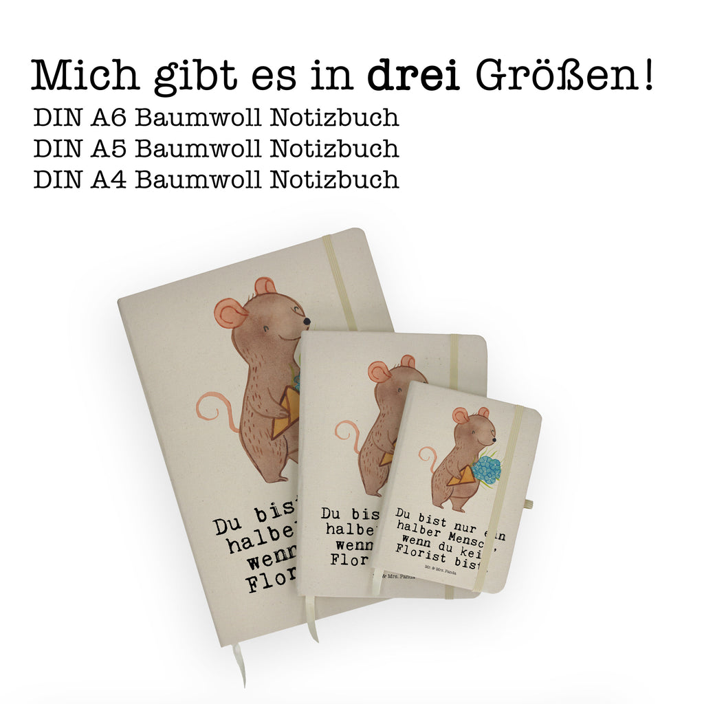 DIN A6 Baumwoll Notizbuch Florist mit Herz Notizen, Eintragebuch, Tagebuch, Notizblock, Adressbuch, Journal, Kladde, Skizzenbuch, Notizheft, Schreibbuch, Schreibheft, Beruf, Ausbildung, Jubiläum, Abschied, Rente, Kollege, Kollegin, Geschenk, Schenken, Arbeitskollege, Mitarbeiter, Firma, Danke, Dankeschön, Blumenhändler, Florist, Blumenlanden, Blumenprofi