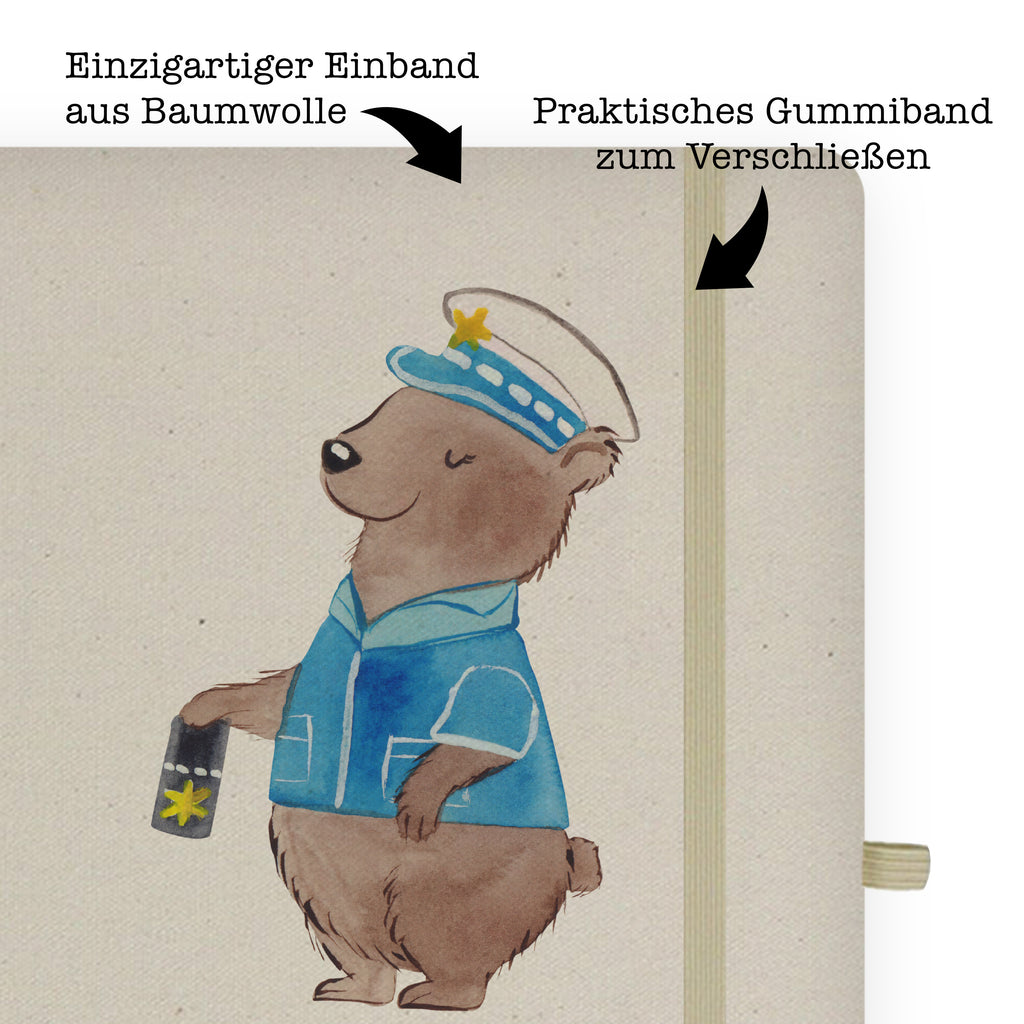 DIN A6 Baumwoll Notizbuch Polizistin mit Herz Notizen, Eintragebuch, Tagebuch, Notizblock, Adressbuch, Journal, Kladde, Skizzenbuch, Notizheft, Schreibbuch, Schreibheft, Beruf, Ausbildung, Jubiläum, Abschied, Rente, Kollege, Kollegin, Geschenk, Schenken, Arbeitskollege, Mitarbeiter, Firma, Danke, Dankeschön, Polizistin, Polizeibeamtin, Wachfrau, Cop, Polizei, Studium