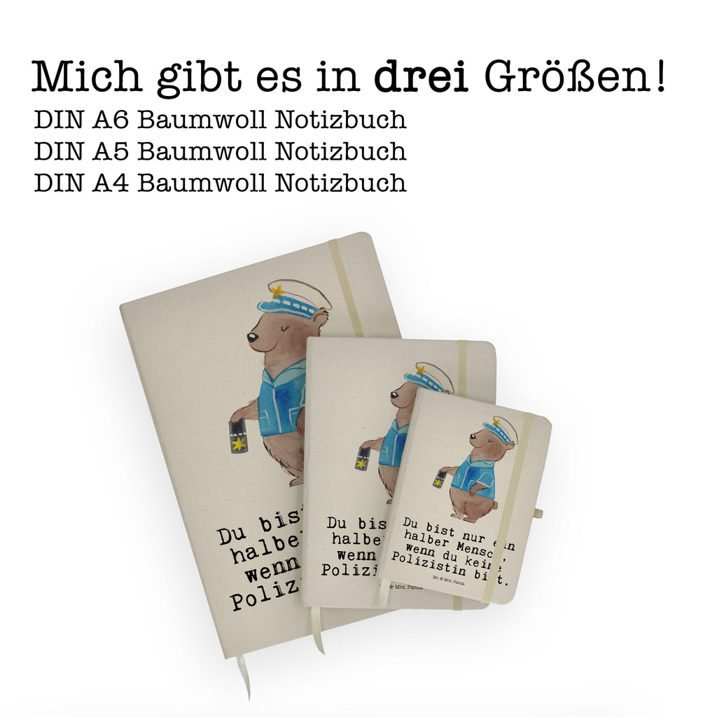 DIN A6 Baumwoll Notizbuch Polizistin mit Herz Notizen, Eintragebuch, Tagebuch, Notizblock, Adressbuch, Journal, Kladde, Skizzenbuch, Notizheft, Schreibbuch, Schreibheft, Beruf, Ausbildung, Jubiläum, Abschied, Rente, Kollege, Kollegin, Geschenk, Schenken, Arbeitskollege, Mitarbeiter, Firma, Danke, Dankeschön, Polizistin, Polizeibeamtin, Wachfrau, Cop, Polizei, Studium