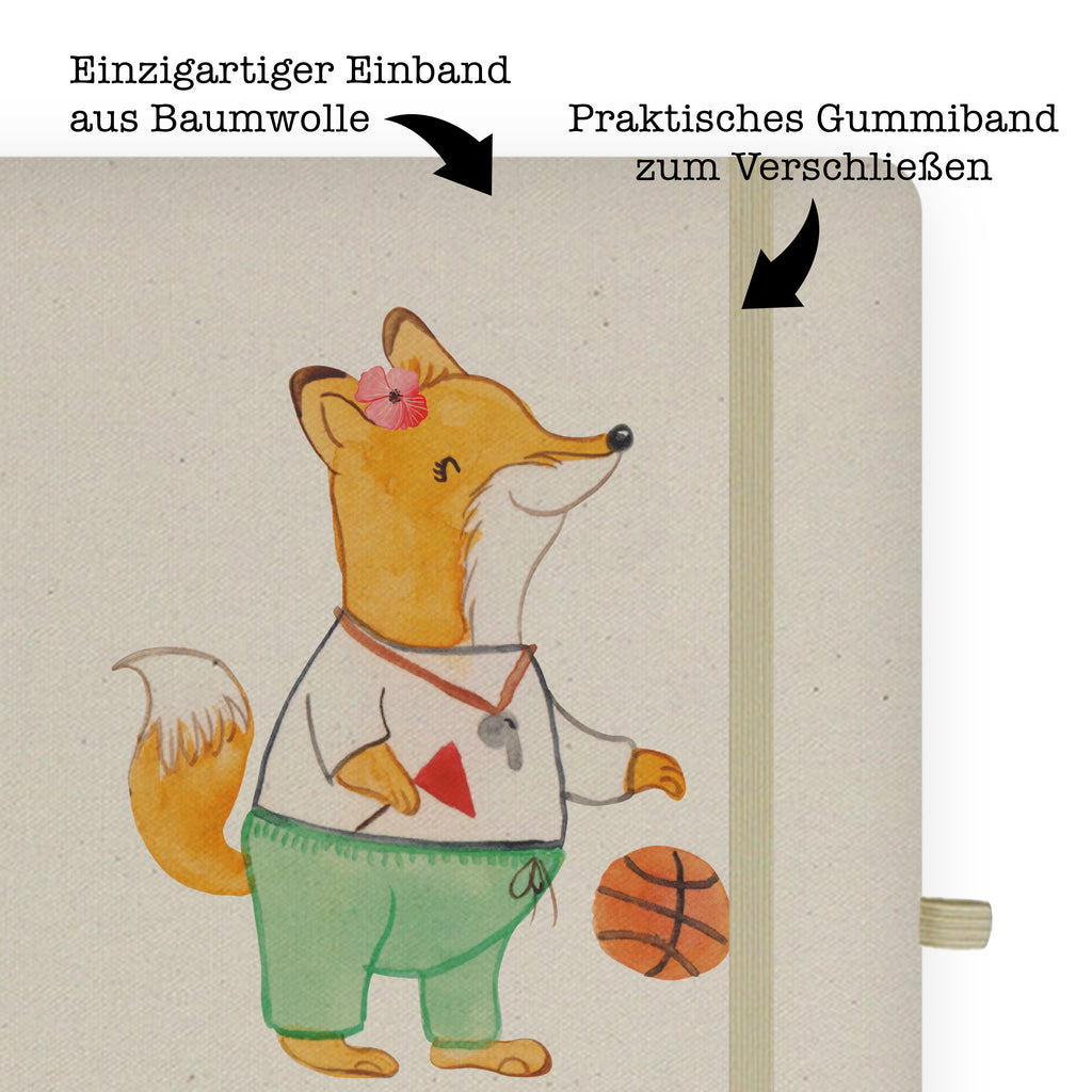 DIN A6 Baumwoll Notizbuch Basketballtrainerin mit Herz Notizen, Eintragebuch, Tagebuch, Notizblock, Adressbuch, Journal, Kladde, Skizzenbuch, Notizheft, Schreibbuch, Schreibheft, Beruf, Ausbildung, Jubiläum, Abschied, Rente, Kollege, Kollegin, Geschenk, Schenken, Arbeitskollege, Mitarbeiter, Firma, Danke, Dankeschön, Basketballtrainerin, Basketball, Sport, Ballsport, Basketballcoach, Basketballerin, Verein