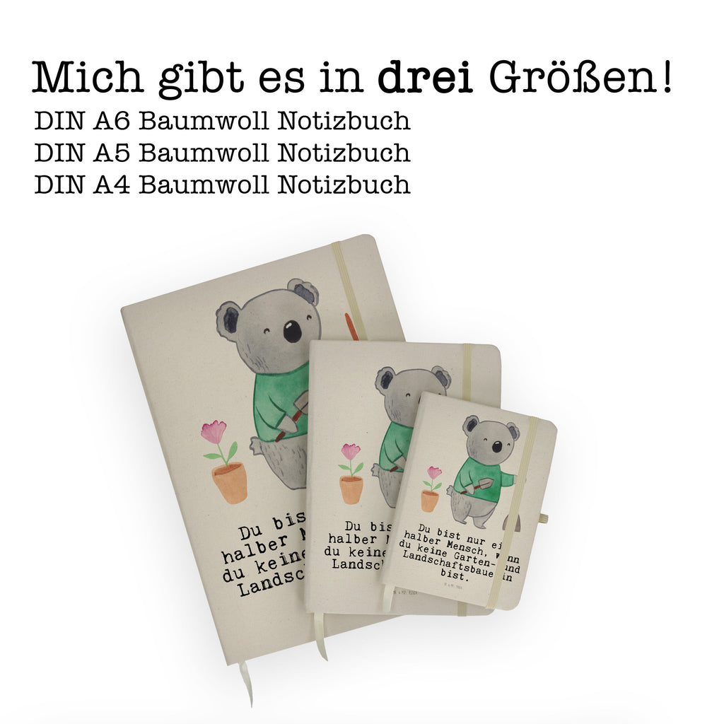 DIN A6 Baumwoll Notizbuch Garten- und Landschaftsbauerin mit Herz Notizen, Eintragebuch, Tagebuch, Notizblock, Adressbuch, Journal, Kladde, Skizzenbuch, Notizheft, Schreibbuch, Schreibheft, Beruf, Ausbildung, Jubiläum, Abschied, Rente, Kollege, Kollegin, Geschenk, Schenken, Arbeitskollege, Mitarbeiter, Firma, Danke, Dankeschön, Gärtnerin, Gartenplaner, Gärtnerei, Gartenbau, Hobbygärtnerin, Garten- und Landschaftsbauerin