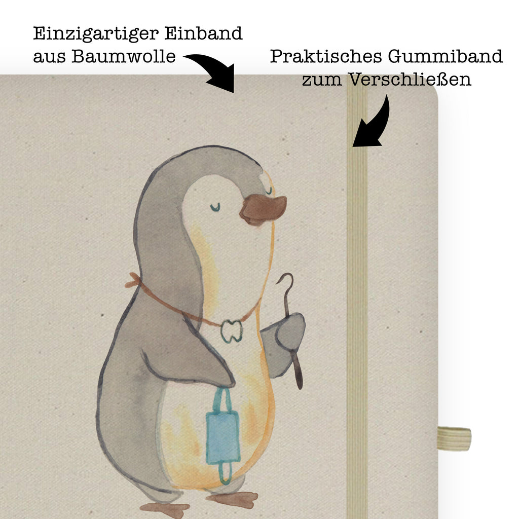 DIN A5 Baumwoll Notizbuch Zahnarzt mit Herz Notizen, Eintragebuch, Tagebuch, Notizblock, Adressbuch, Journal, Kladde, Skizzenbuch, Notizheft, Schreibbuch, Schreibheft, Beruf, Ausbildung, Jubiläum, Abschied, Rente, Kollege, Kollegin, Geschenk, Schenken, Arbeitskollege, Mitarbeiter, Firma, Danke, Dankeschön