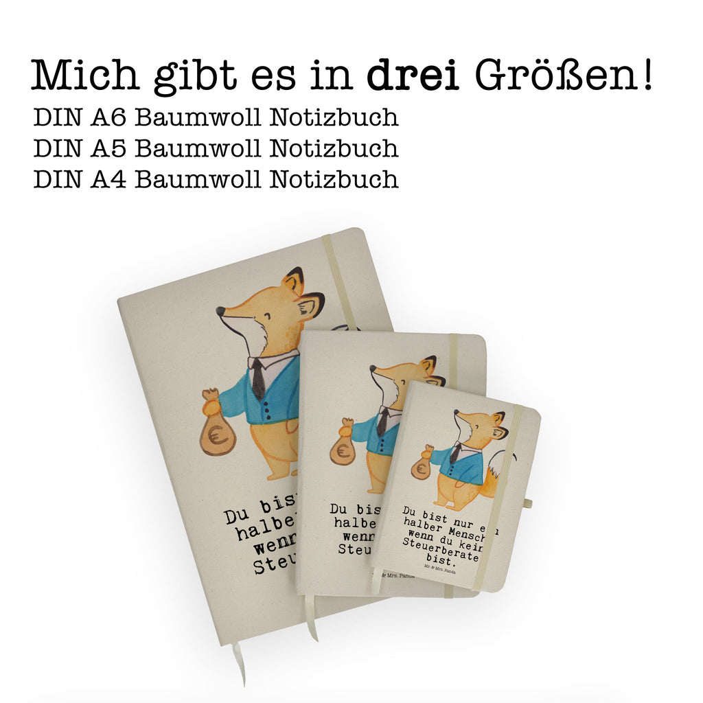 DIN A6 Baumwoll Notizbuch Steuerberater mit Herz Notizen, Eintragebuch, Tagebuch, Notizblock, Adressbuch, Journal, Kladde, Skizzenbuch, Notizheft, Schreibbuch, Schreibheft, Beruf, Ausbildung, Jubiläum, Abschied, Rente, Kollege, Kollegin, Geschenk, Schenken, Arbeitskollege, Mitarbeiter, Firma, Danke, Dankeschön