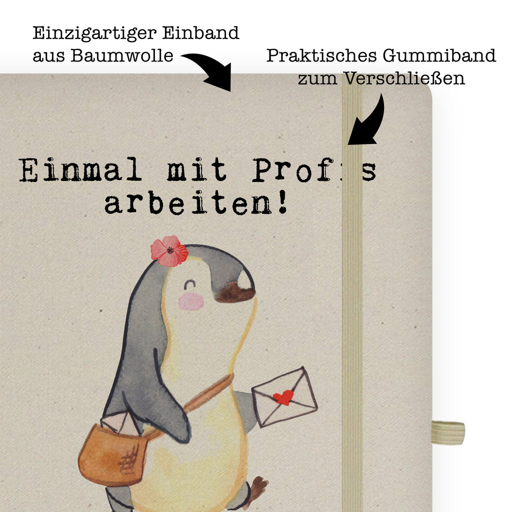 DIN A5 Baumwoll Notizbuch Postbotin aus Leidenschaft Notizen, Eintragebuch, Tagebuch, Notizblock, Adressbuch, Journal, Kladde, Skizzenbuch, Notizheft, Schreibbuch, Schreibheft, Beruf, Ausbildung, Jubiläum, Abschied, Rente, Kollege, Kollegin, Geschenk, Schenken, Arbeitskollege, Mitarbeiter, Firma, Danke, Dankeschön, Postbotin, Briefzustellerin, Briefträgerin, Postlerin