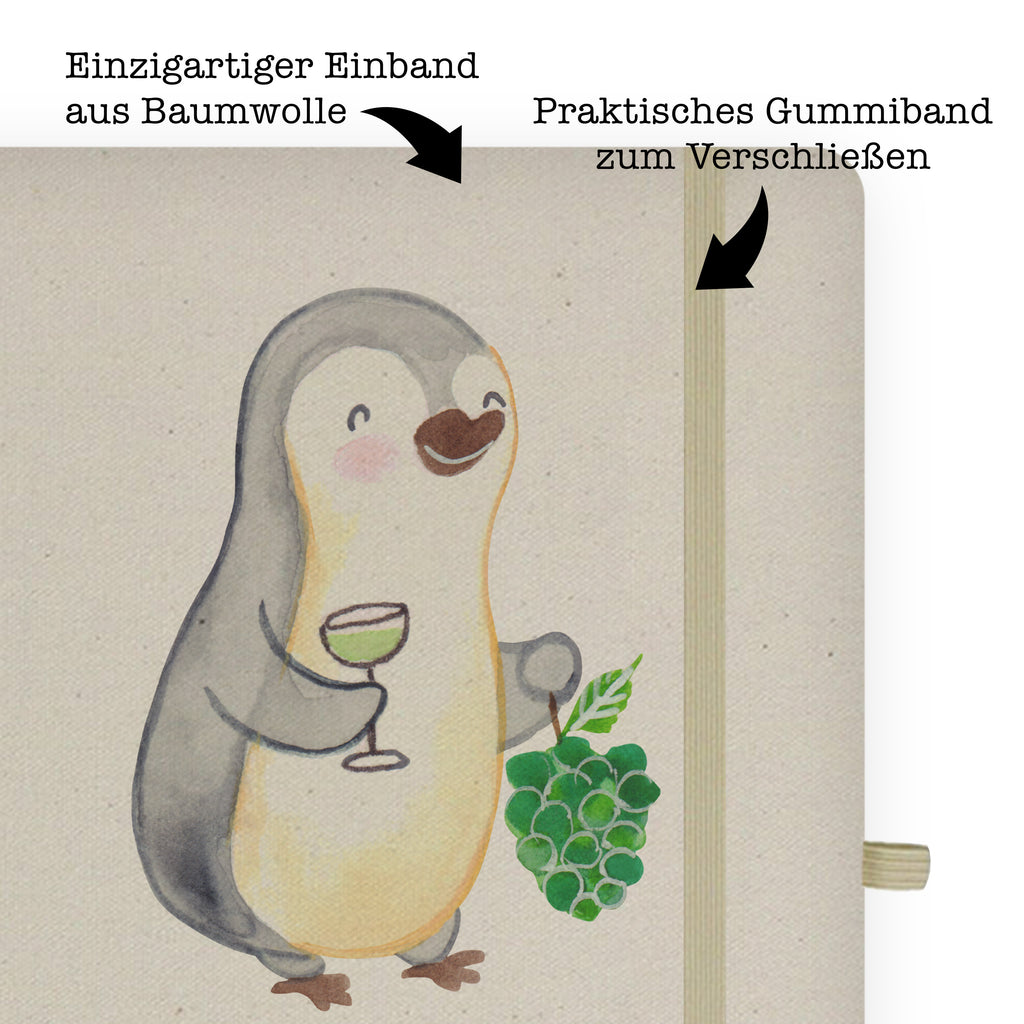 DIN A6 Baumwoll Notizbuch Weinhändler mit Herz Notizen, Eintragebuch, Tagebuch, Notizblock, Adressbuch, Journal, Kladde, Skizzenbuch, Notizheft, Schreibbuch, Schreibheft, Beruf, Ausbildung, Jubiläum, Abschied, Rente, Kollege, Kollegin, Geschenk, Schenken, Arbeitskollege, Mitarbeiter, Firma, Danke, Dankeschön