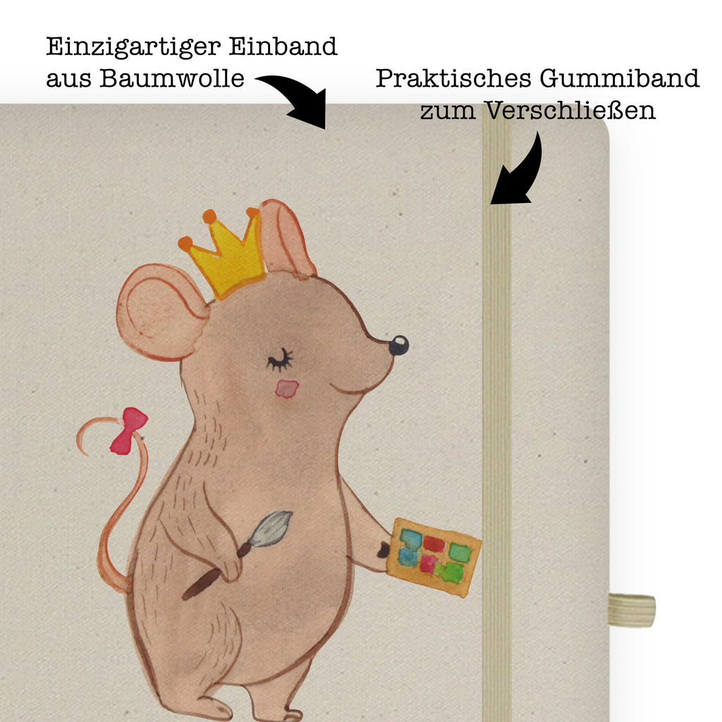 DIN A5 Baumwoll Notizbuch Maskenbildnerin mit Herz Notizen, Eintragebuch, Tagebuch, Notizblock, Adressbuch, Journal, Kladde, Skizzenbuch, Notizheft, Schreibbuch, Schreibheft, Beruf, Ausbildung, Jubiläum, Abschied, Rente, Kollege, Kollegin, Geschenk, Schenken, Arbeitskollege, Mitarbeiter, Firma, Danke, Dankeschön, Kosmetikerin, Make Up Artist, Maskenbildnerin, Visagistin, Beauty Salon, Kosmetikstudio, Eröffnung