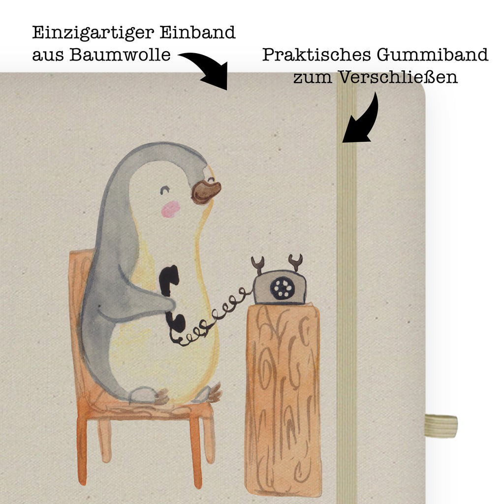 DIN A6 Baumwoll Notizbuch Sekretär mit Herz Notizen, Eintragebuch, Tagebuch, Notizblock, Adressbuch, Journal, Kladde, Skizzenbuch, Notizheft, Schreibbuch, Schreibheft, Beruf, Ausbildung, Jubiläum, Abschied, Rente, Kollege, Kollegin, Geschenk, Schenken, Arbeitskollege, Mitarbeiter, Firma, Danke, Dankeschön