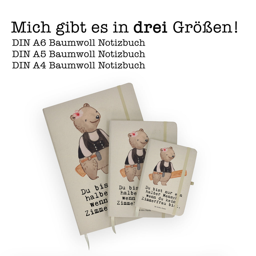 DIN A5 Baumwoll Notizbuch Zimmerfrau mit Herz Notizen, Eintragebuch, Tagebuch, Notizblock, Adressbuch, Journal, Kladde, Skizzenbuch, Notizheft, Schreibbuch, Schreibheft, Beruf, Ausbildung, Jubiläum, Abschied, Rente, Kollege, Kollegin, Geschenk, Schenken, Arbeitskollege, Mitarbeiter, Firma, Danke, Dankeschön