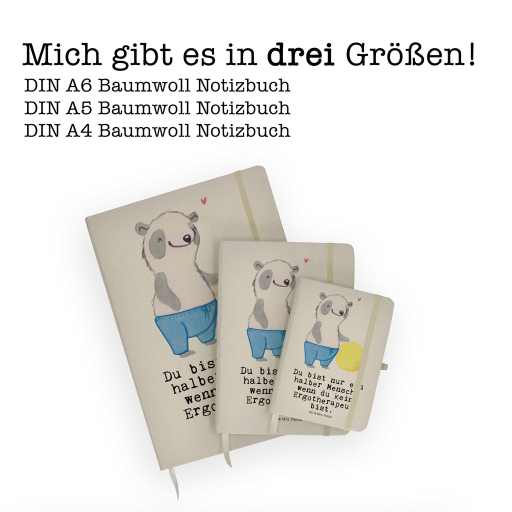 DIN A6 Baumwoll Notizbuch Ergotherapeut mit Herz Notizen, Eintragebuch, Tagebuch, Notizblock, Adressbuch, Journal, Kladde, Skizzenbuch, Notizheft, Schreibbuch, Schreibheft, Beruf, Ausbildung, Jubiläum, Abschied, Rente, Kollege, Kollegin, Geschenk, Schenken, Arbeitskollege, Mitarbeiter, Firma, Danke, Dankeschön, Ergotherapeut, Ergotherapie