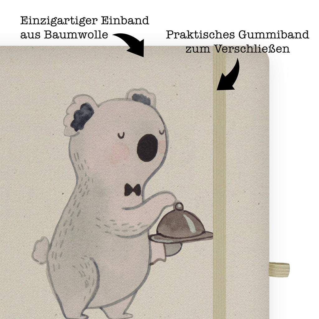 DIN A5 Baumwoll Notizbuch Restaurantfachmann mit Herz Notizen, Eintragebuch, Tagebuch, Notizblock, Adressbuch, Journal, Kladde, Skizzenbuch, Notizheft, Schreibbuch, Schreibheft, Beruf, Ausbildung, Jubiläum, Abschied, Rente, Kollege, Kollegin, Geschenk, Schenken, Arbeitskollege, Mitarbeiter, Firma, Danke, Dankeschön, Restaurantfachmann, Kellner, Servicefachkraft, Restaurant