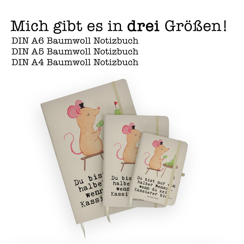 DIN A6 Baumwoll Notizbuch Kassierer mit Herz Notizen, Eintragebuch, Tagebuch, Notizblock, Adressbuch, Journal, Kladde, Skizzenbuch, Notizheft, Schreibbuch, Schreibheft, Beruf, Ausbildung, Jubiläum, Abschied, Rente, Kollege, Kollegin, Geschenk, Schenken, Arbeitskollege, Mitarbeiter, Firma, Danke, Dankeschön, Kassierer, Kassenwart, Mitarbeiter Kasse